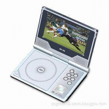 7-inch TFT LCD Portable DVD Player with USB Port and Card Reader, Supports NES 8-bit Game Function